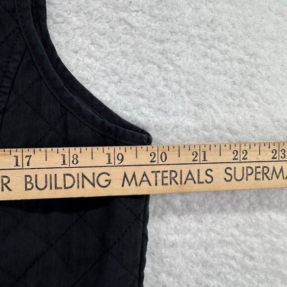Magellan Sportswear Vest Womens Large Black Quilted Full Zip Brass Pull‎ Collar - Picture 6 of 7